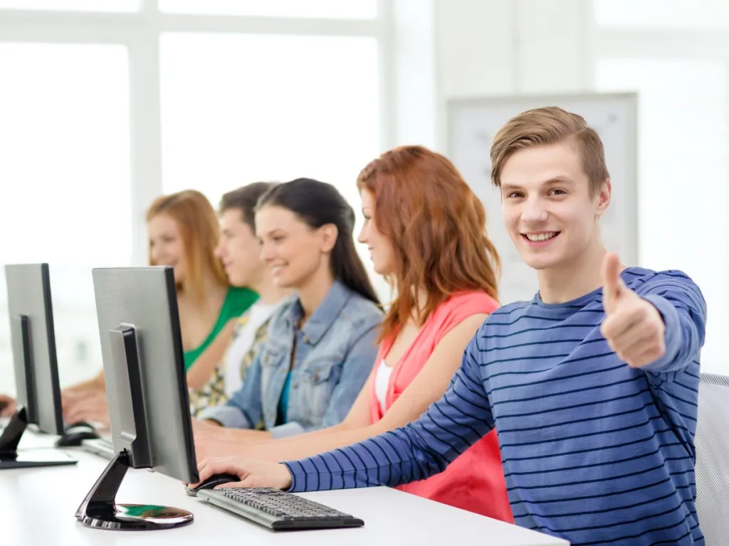 Students learning at Master Tech Academy Plus